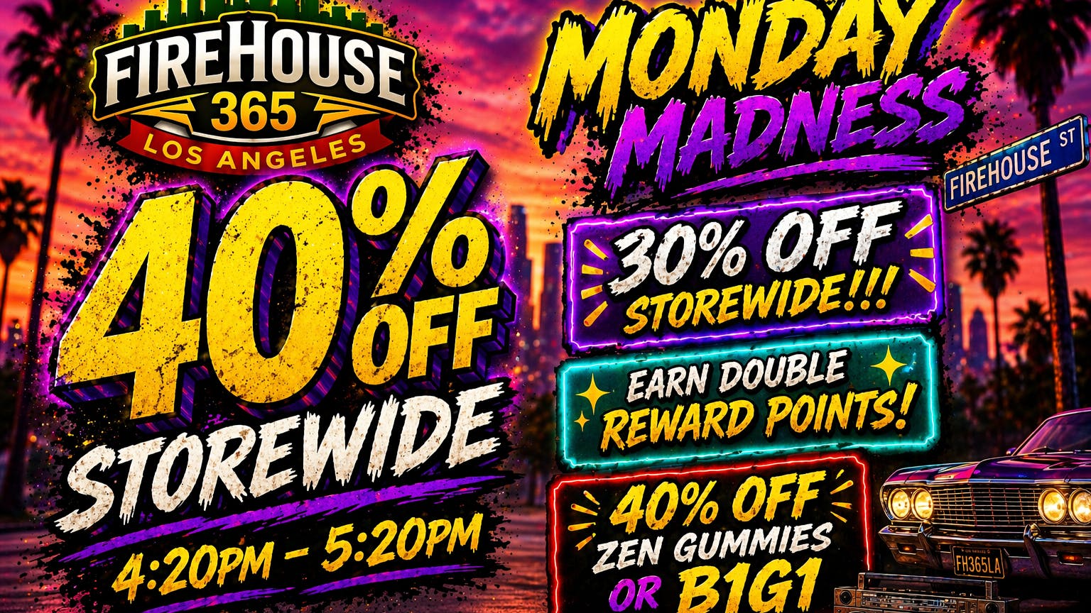 Firehouse365 Maywood Weed Dispensary 🔥MONDAY MADNESS🔥 30% OFF STOREWIDE!!!