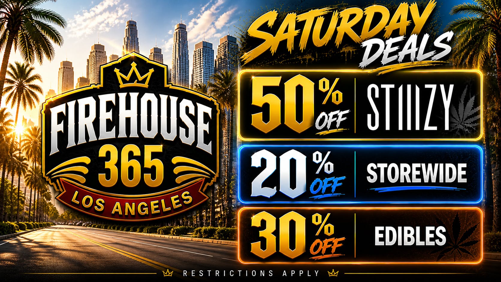 Firehouse365 Maywood Weed Dispensary 🍬SATURDAY DEALS 🍬50% OFF STIIIZY/30% OFF EDIBLES