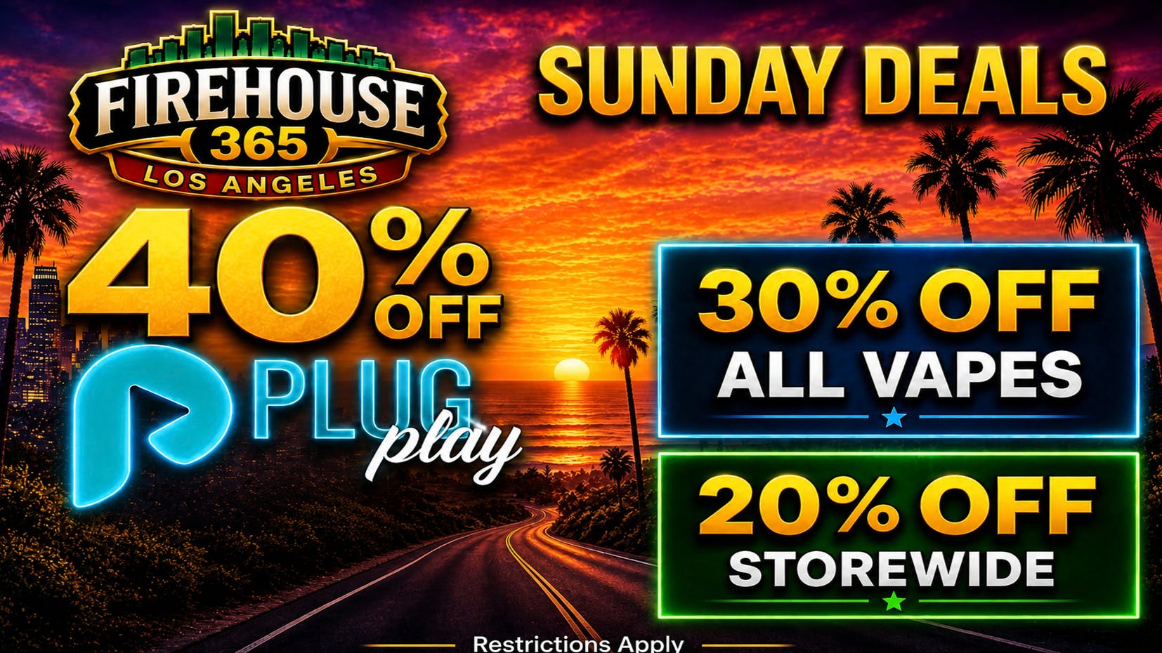Firehouse365 Maywood Weed Dispensary 🔥SUNDAY DEALS🔥40% OFF PLUGPLAY/30% OFF ALL VAPES