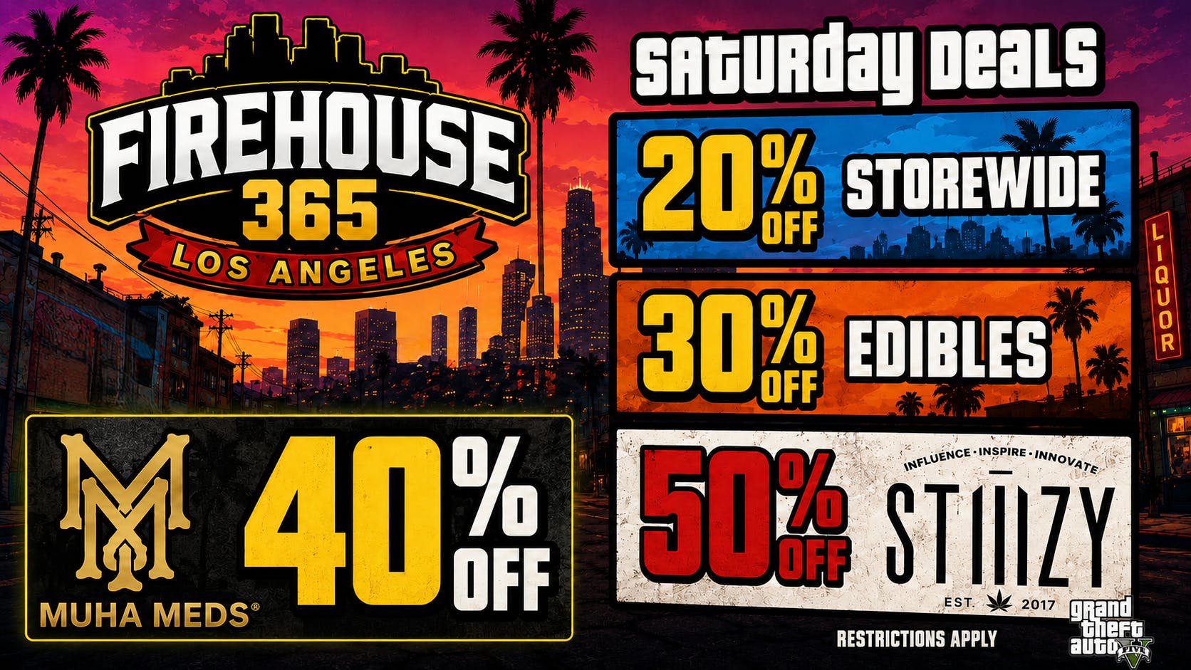 Firehouse365 Maywood Weed Dispensary 🍬SATURDAY DEALS 🍬50% OFF STIIIZY/30% OFF EDIBLES