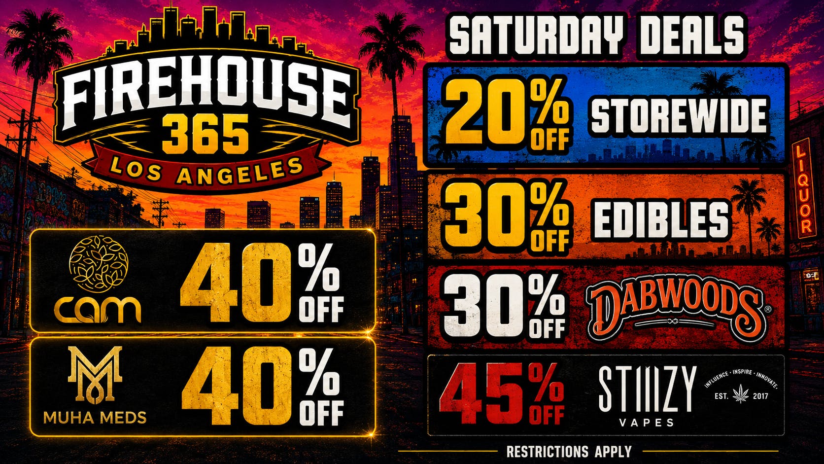 Firehouse365 Maywood Weed Dispensary 🍬SATURDAY DEALS 🍬50% OFF STIIIZY/30% OFF EDIBLES