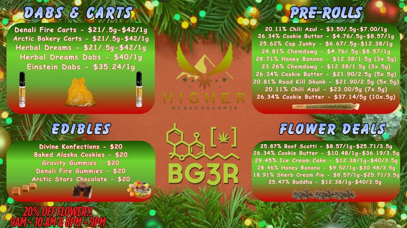 Higher Specials of The Day!!