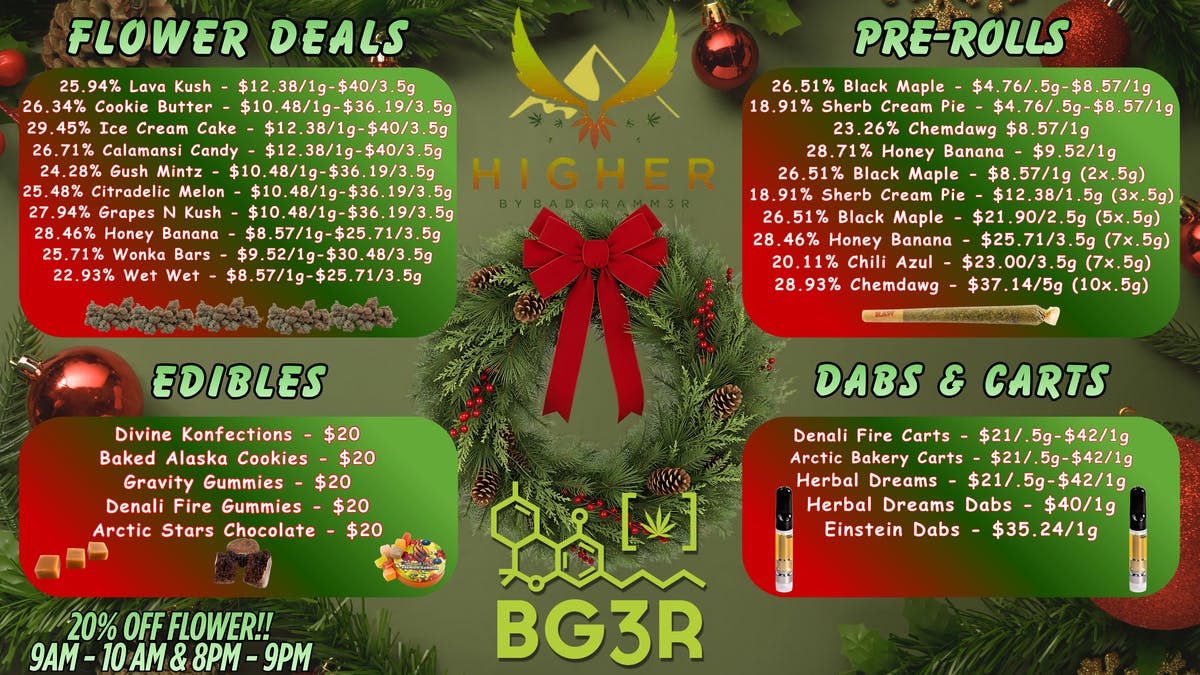 Higher Specials of The Day!!