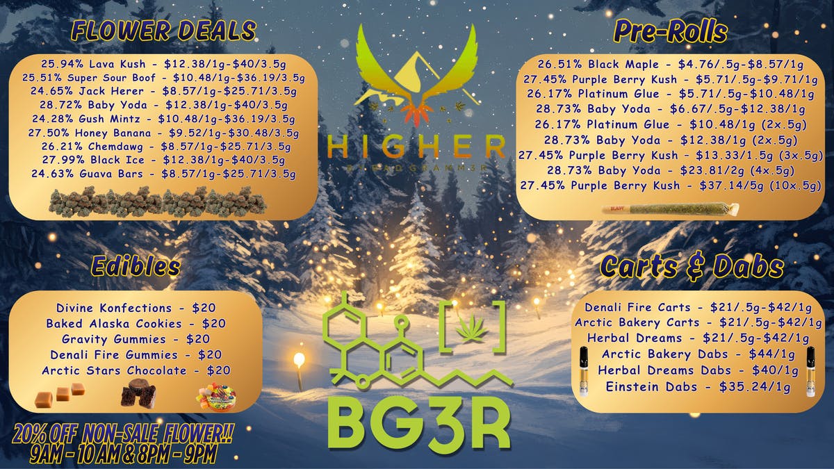 Higher Specials of The Day!!