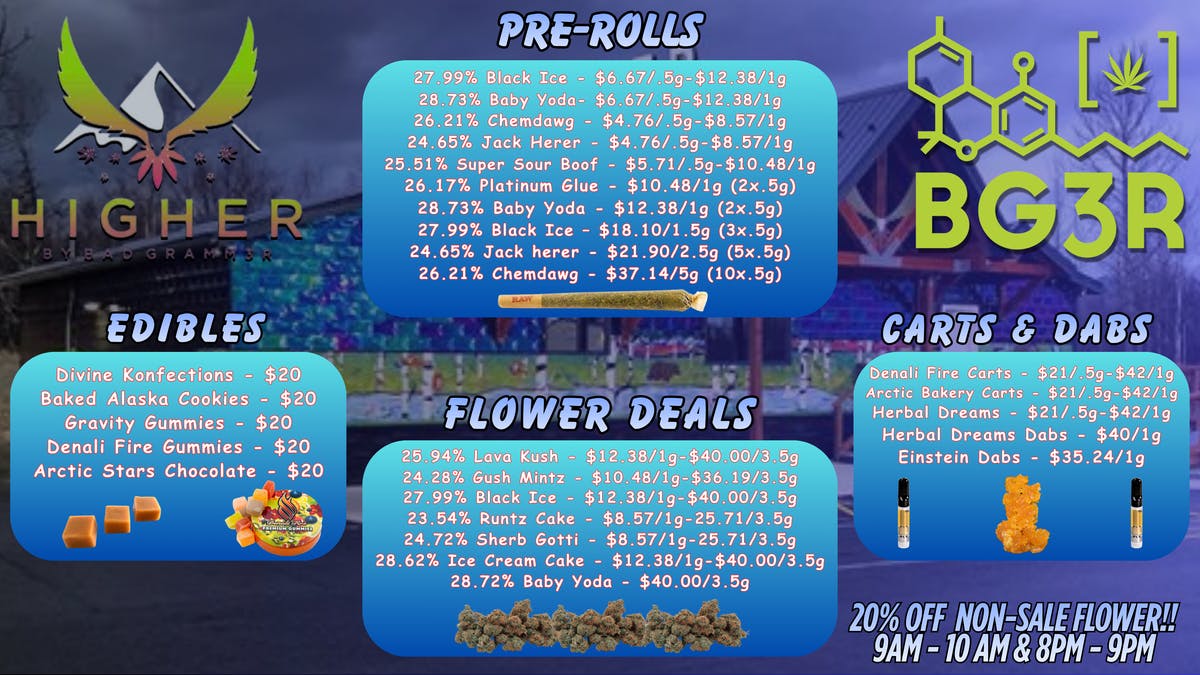 Higher Specials of The Day!!