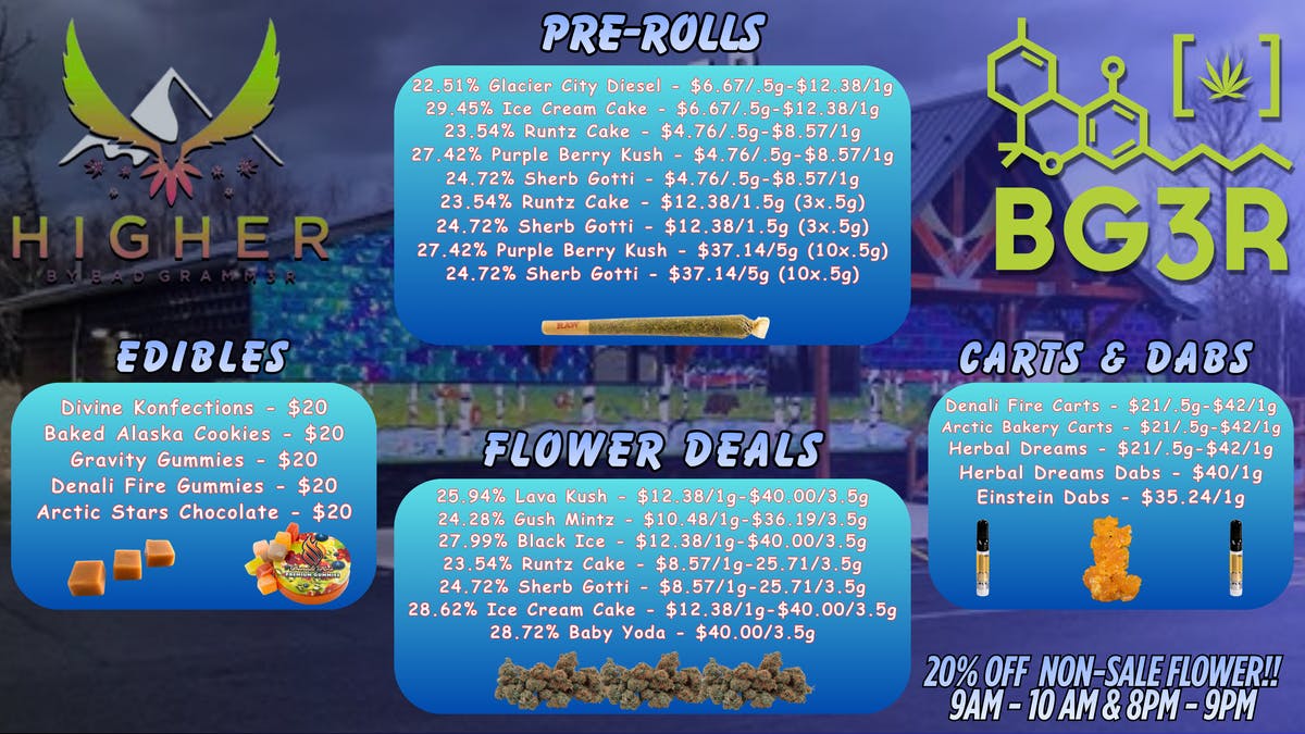 Higher Specials of The Day!!