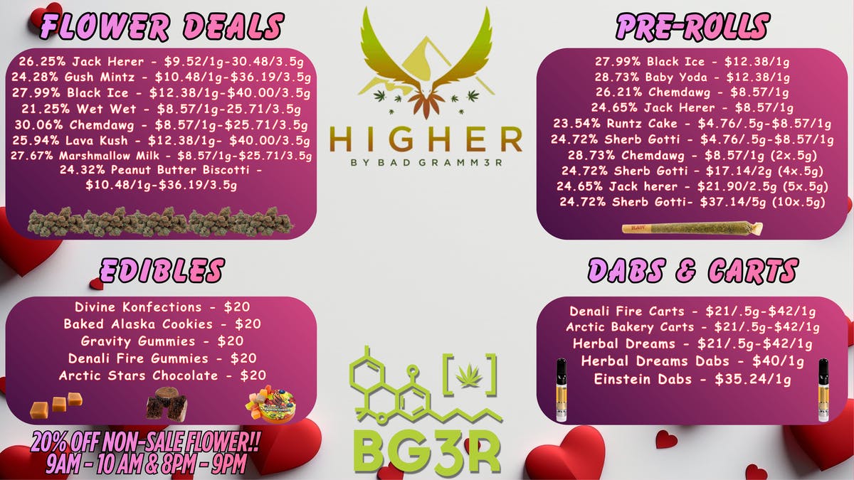 Higher Specials of The Day!!