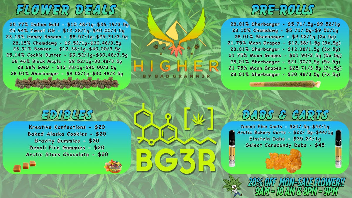 Higher Great Specials, All Day Long