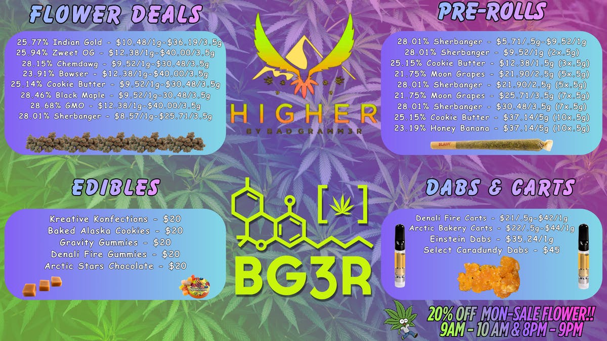 Higher Great Specials, All Day Long