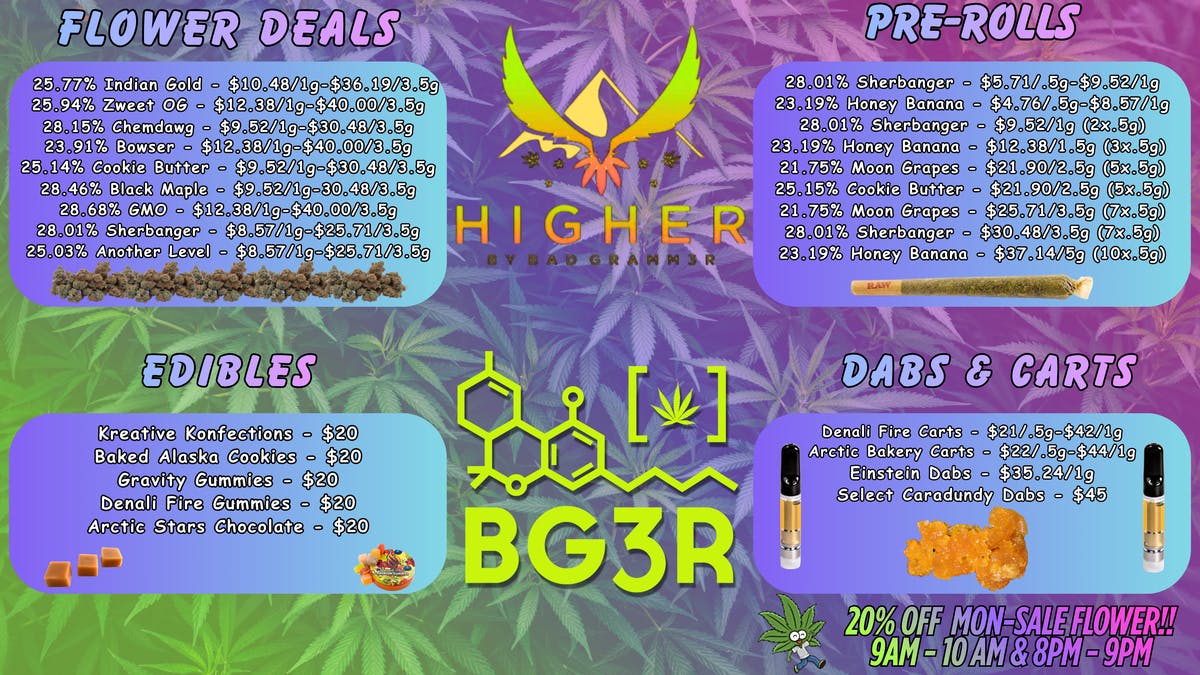 Higher Great Specials, All Day Long
