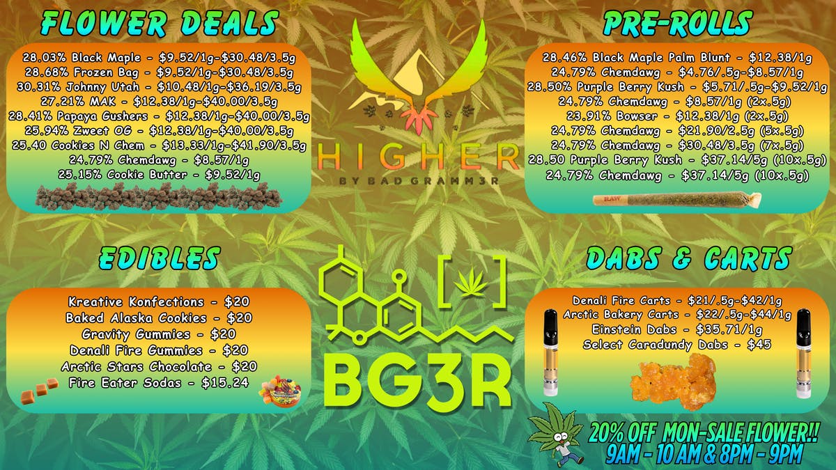 Higher Great Specials, All Day Long