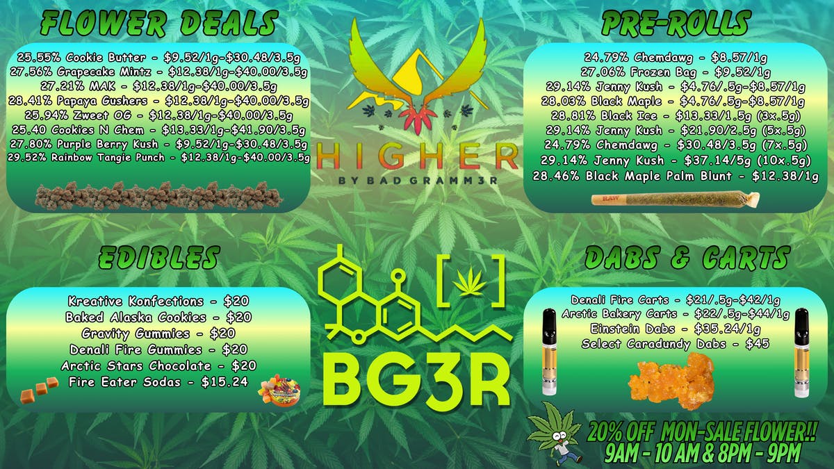 Higher Great Specials, All Day Long