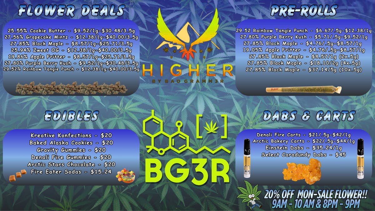 Higher Great Specials, All Day Long