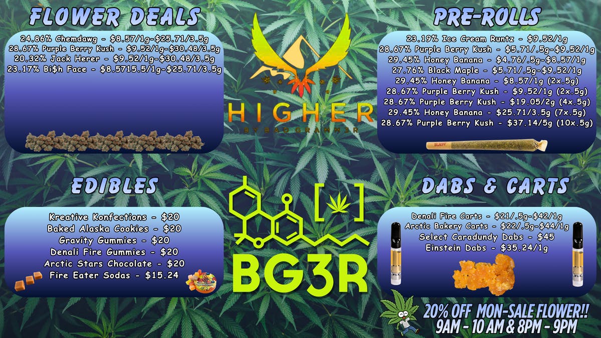 Higher Great Specials, All Day Long