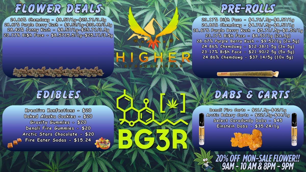 Higher Great Specials, All Day Long
