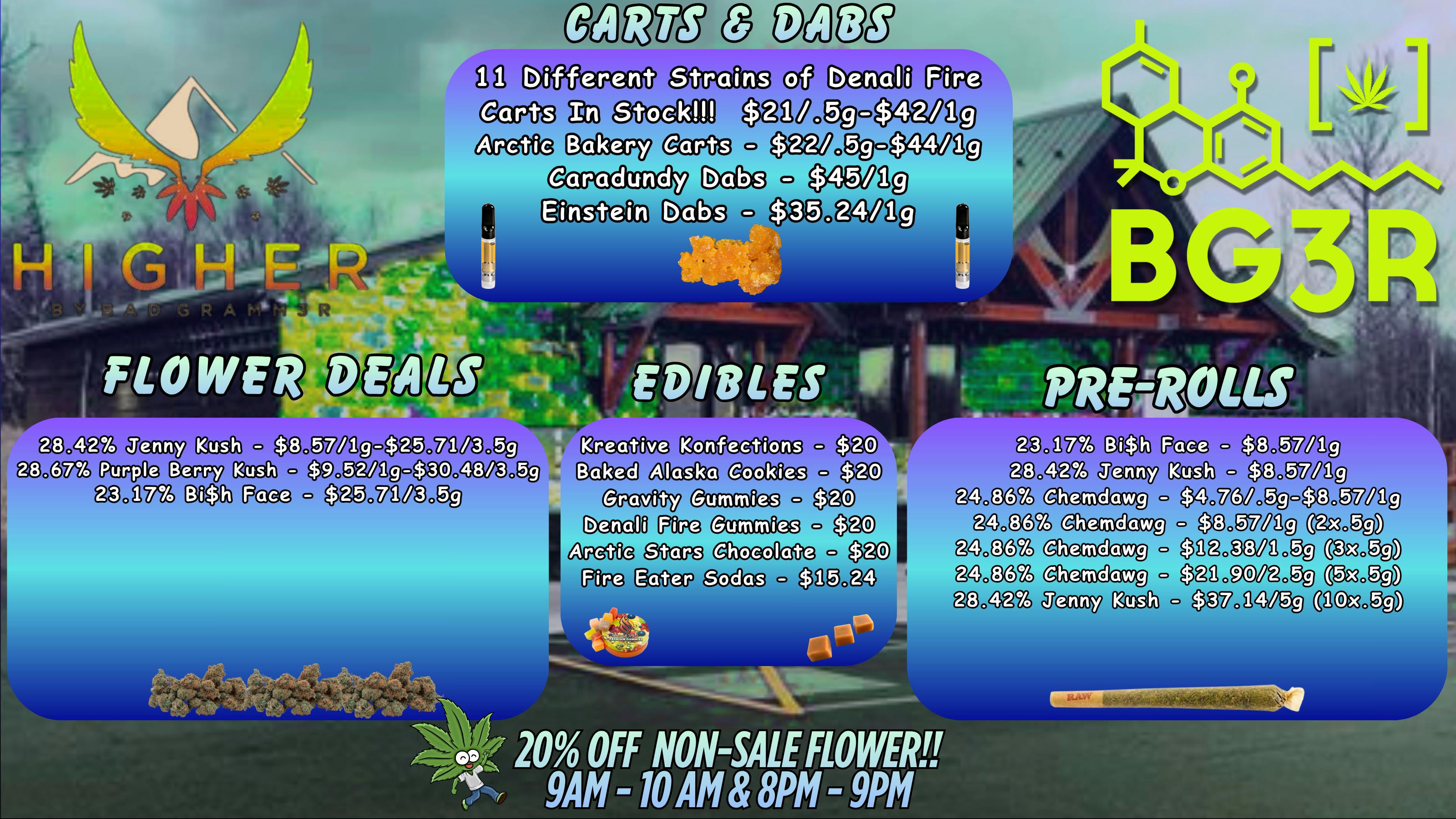 Higher Great Specials, All Day Long