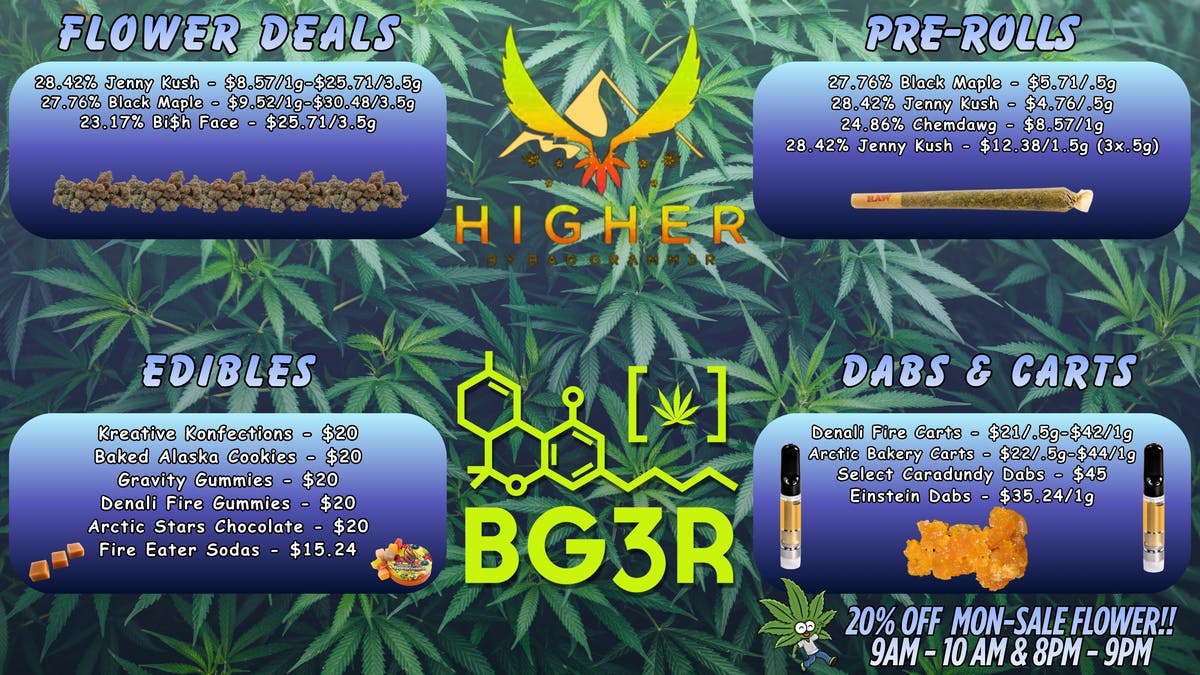 Higher Great Specials, All Day Long