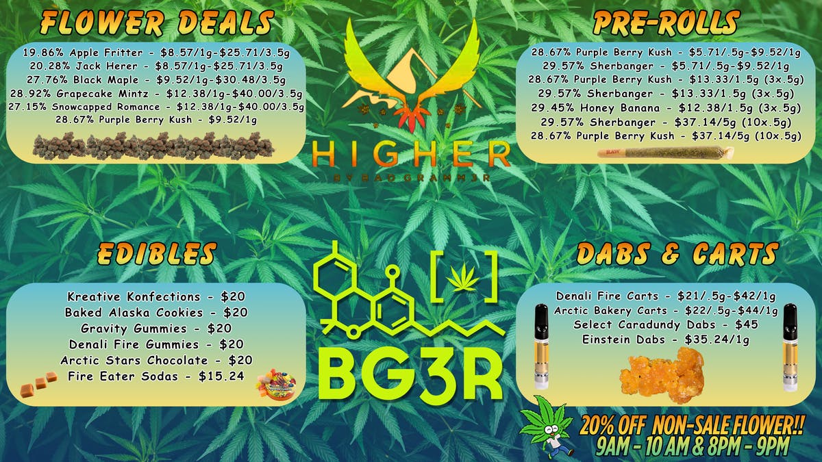 Higher Great Specials, All Day Long