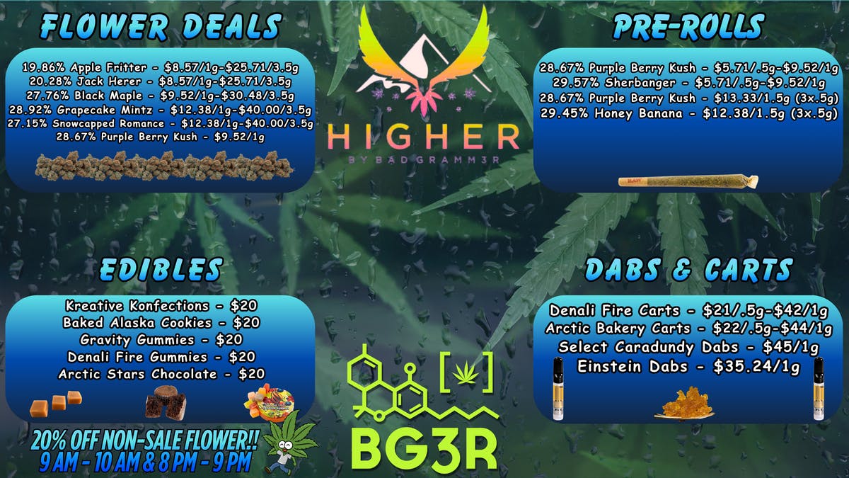 Higher Great Specials, All Day Long