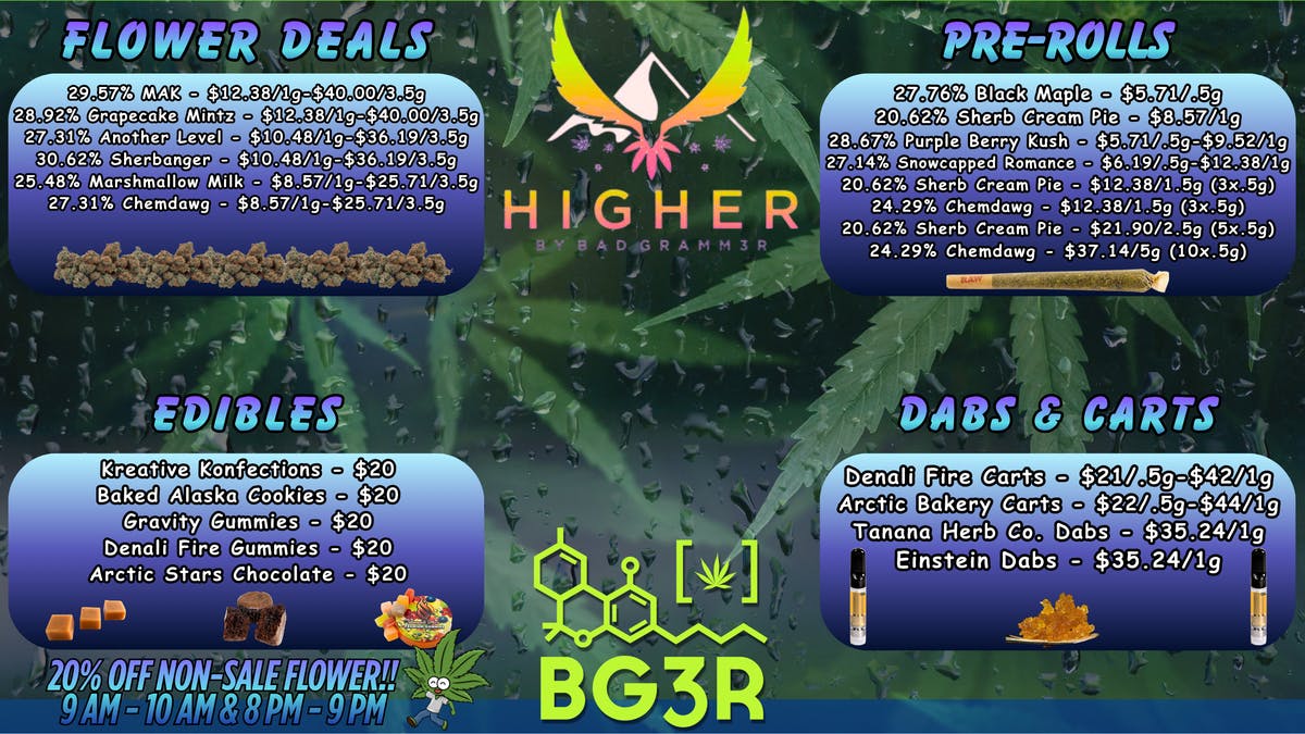 Higher Great Specials, All Day Long