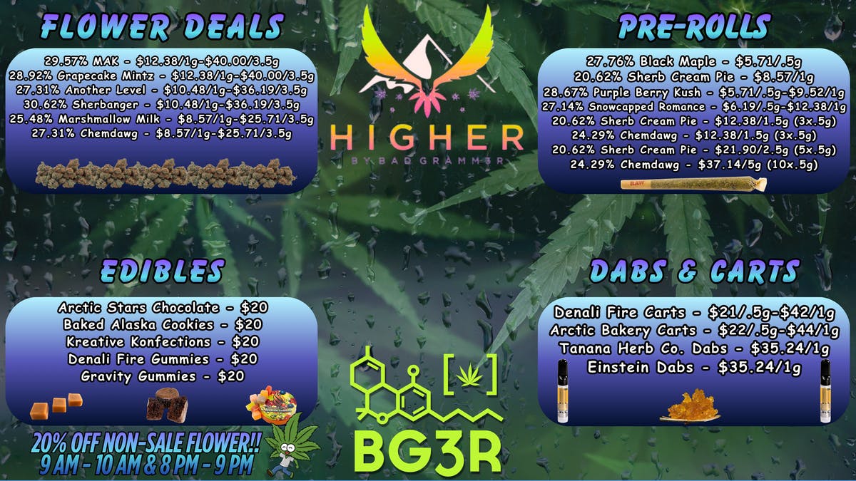 Higher Great Specials, All Day Long