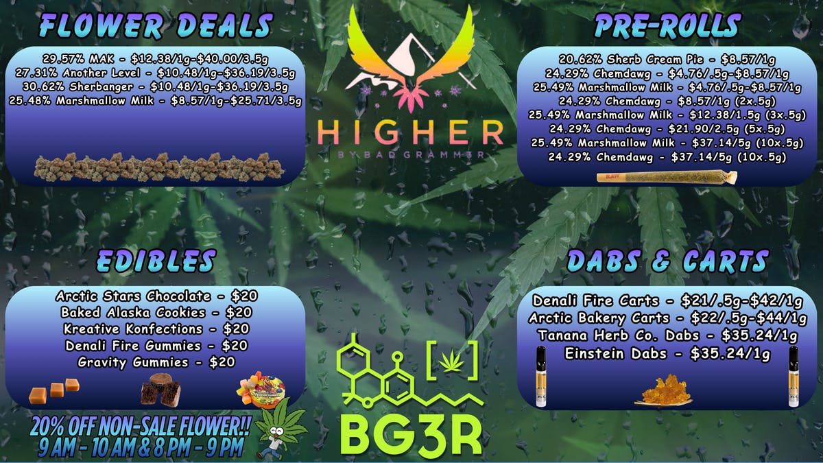 Higher Great Specials, All Day Long