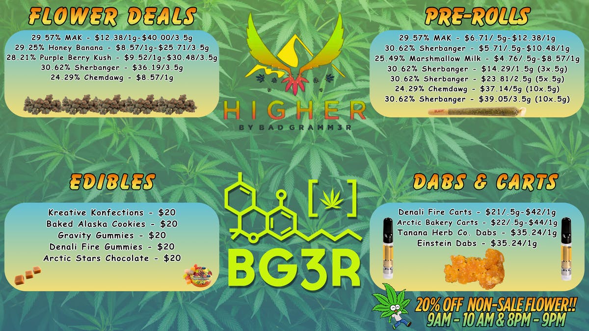Higher Great Specials, All Day Long