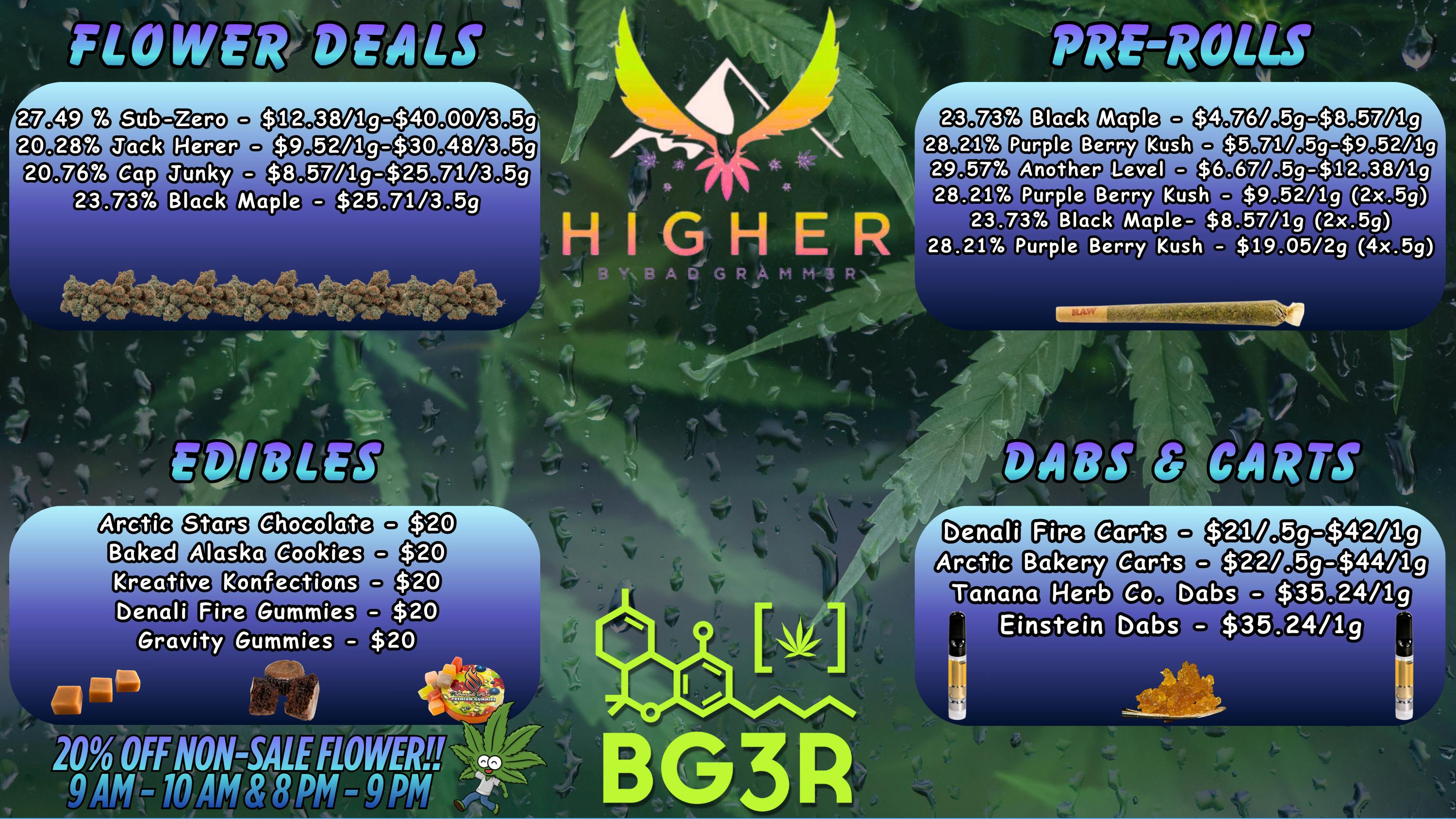 Higher Great Specials, All Day Long
