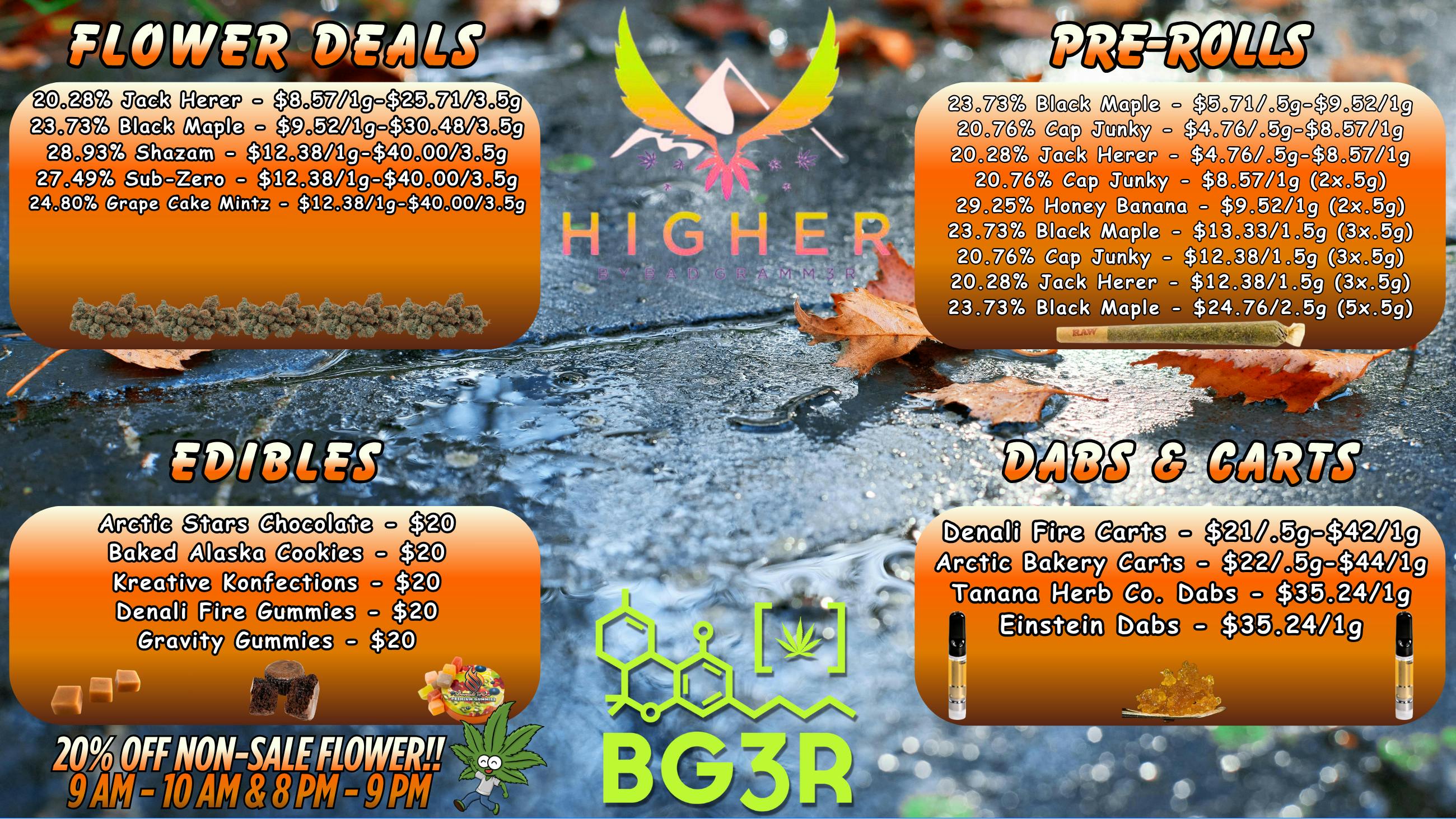 Higher Great Specials, All Day Long