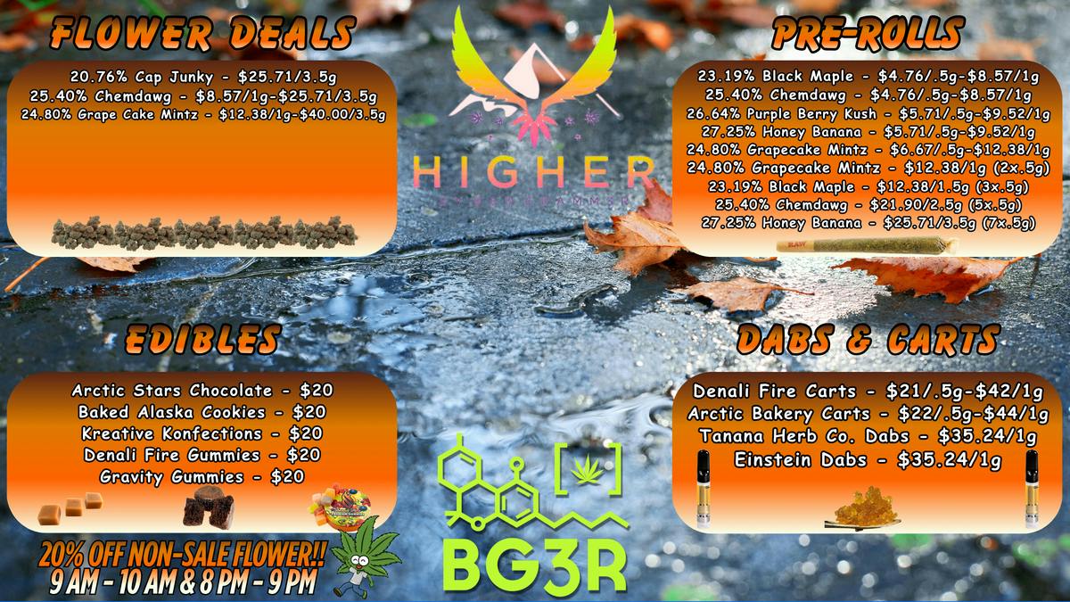 Higher Great Specials, All Day Long
