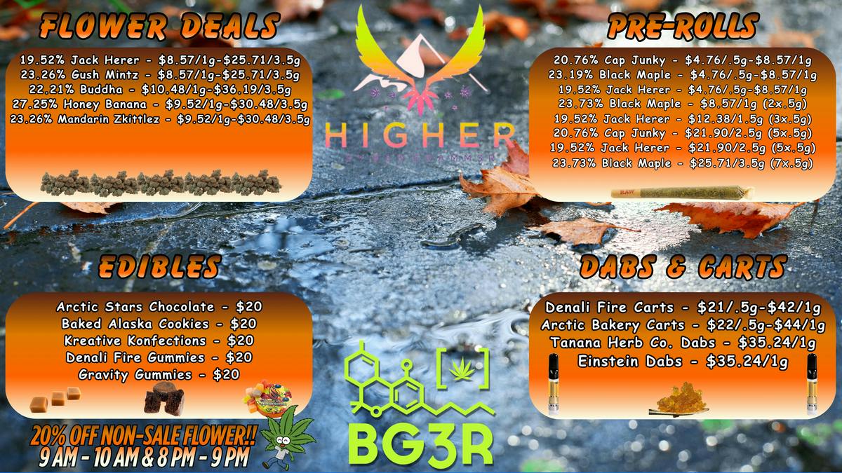 Higher Great Specials, All Day Long