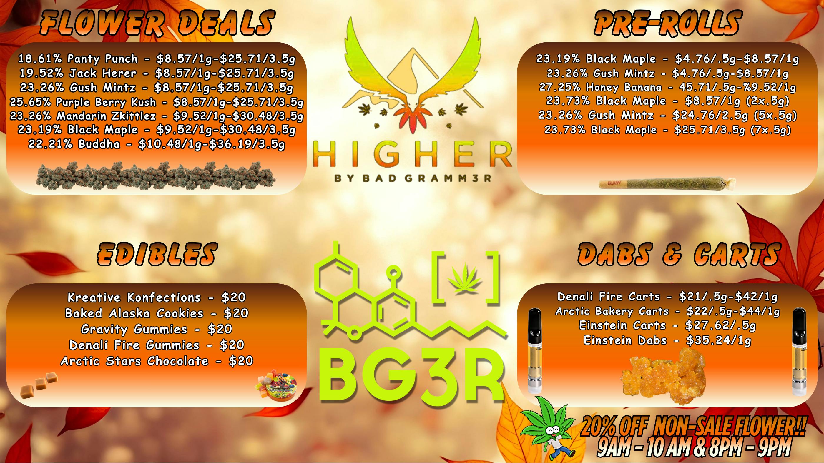 Higher Great Specials, All Day Long