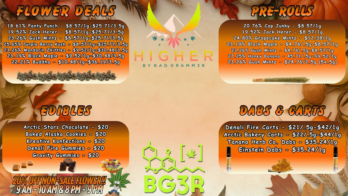 Higher Great Specials, All Day Long