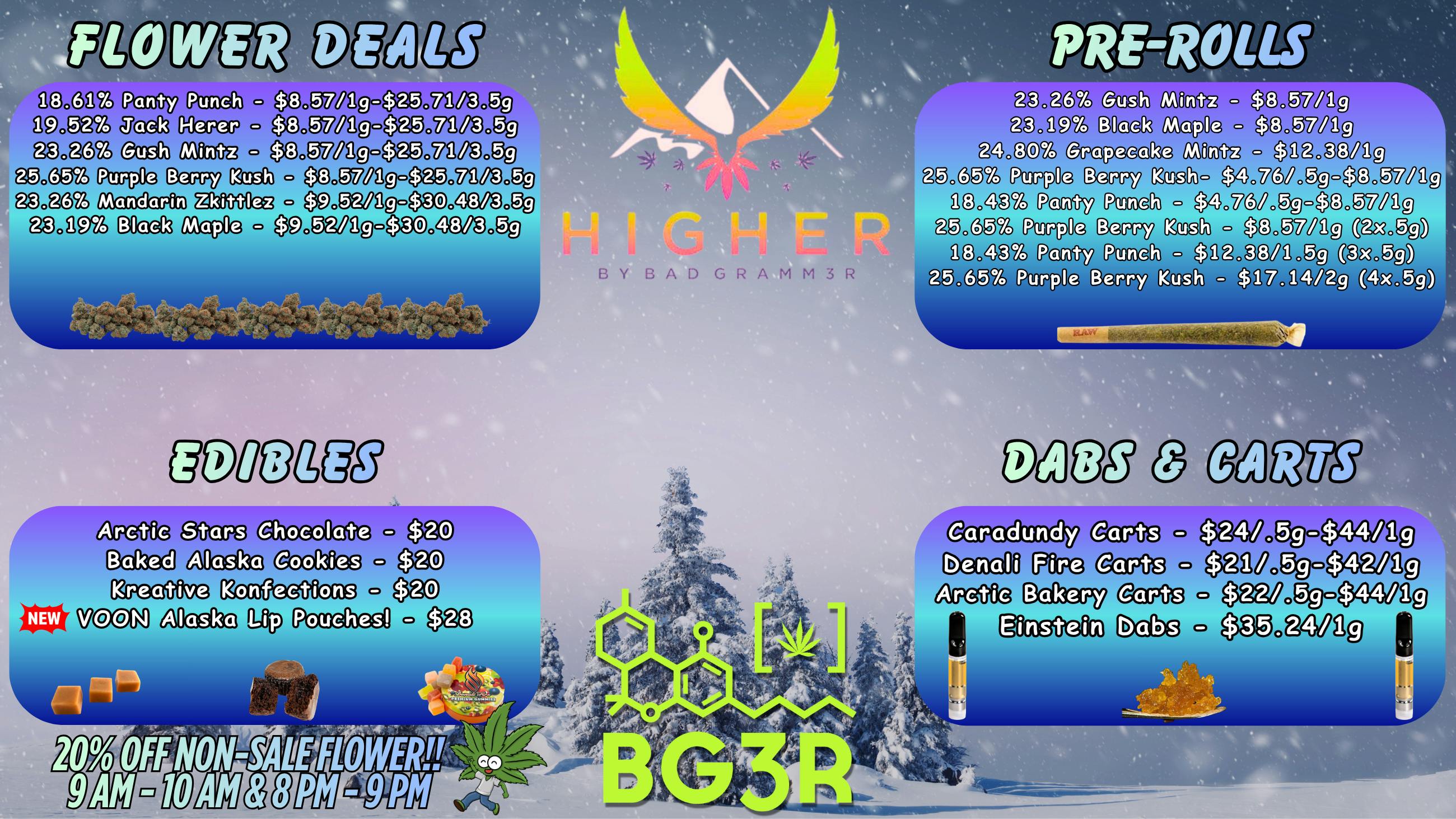 Higher Great Specials, All Day Long
