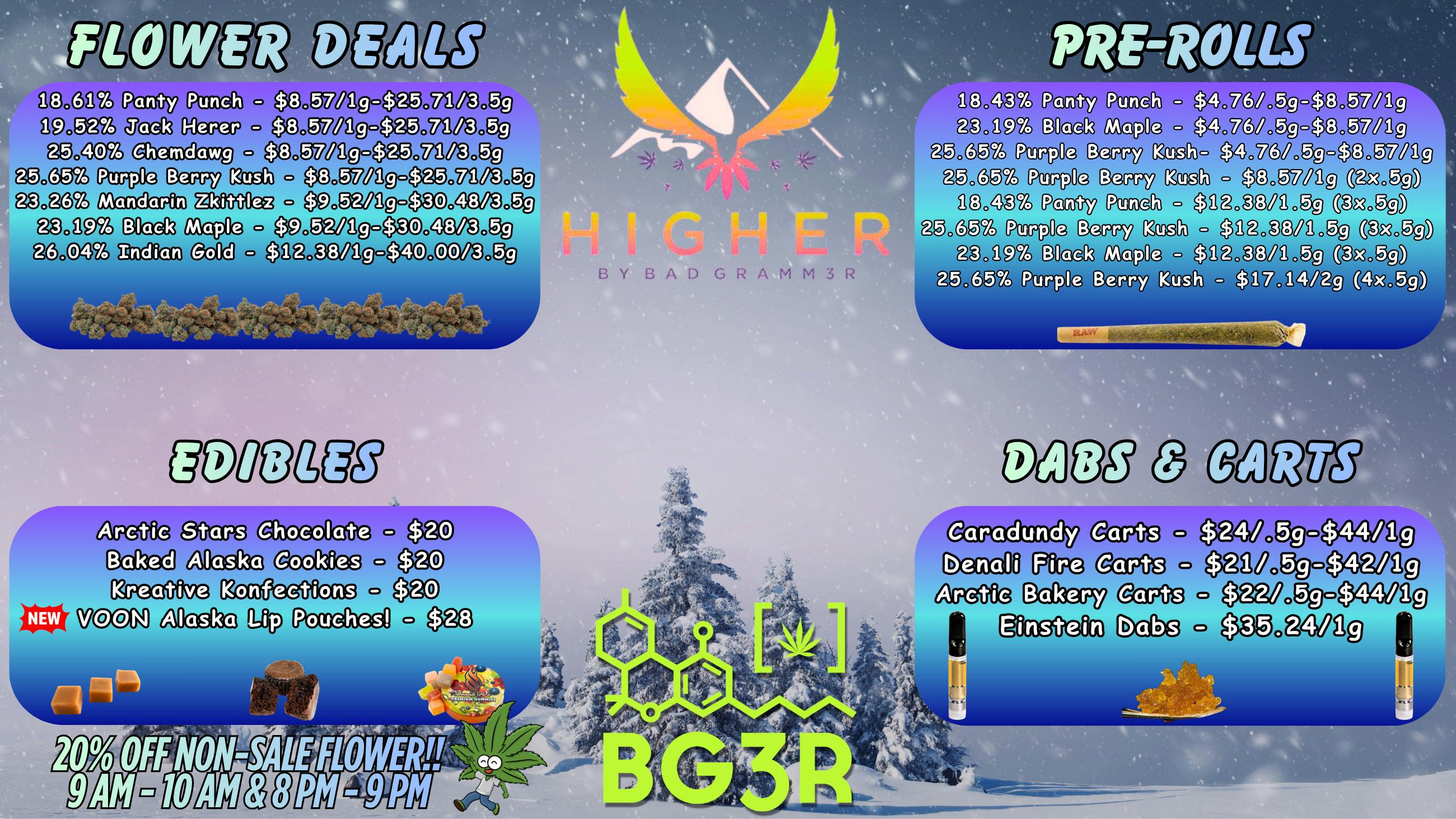 Higher Great Specials, All Day Long