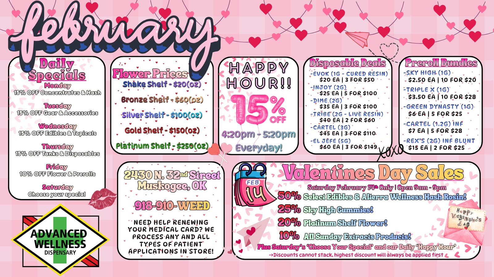 Advanced Wellness and Dispensary ♥The Kief to Your Heart♥ VDAY SPECIALS ARE HERE!