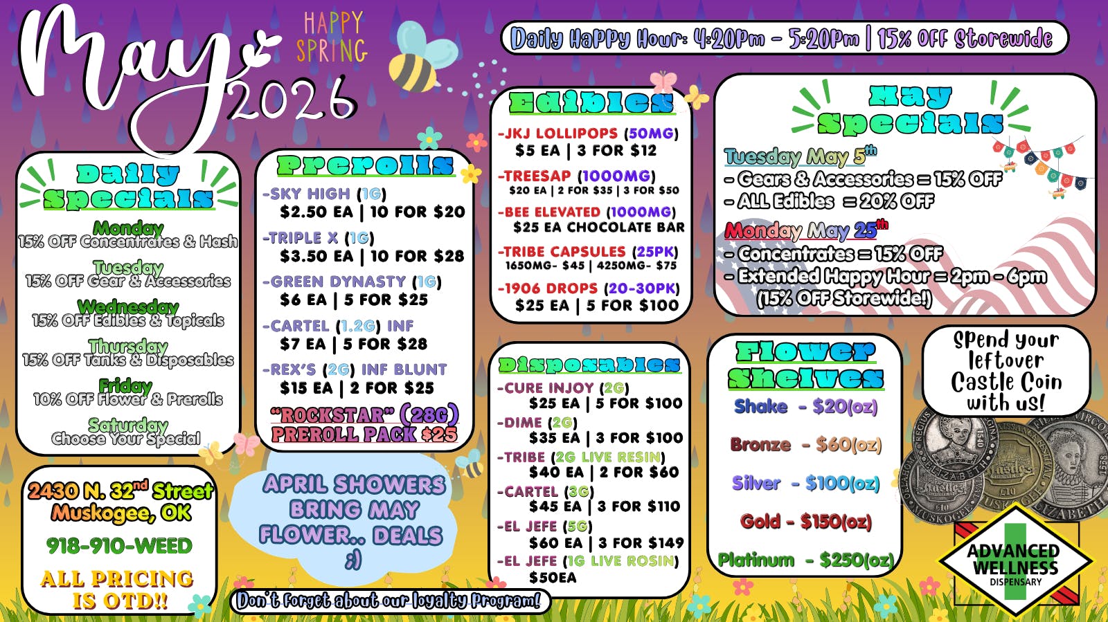 Advanced Wellness and Dispensary ❀ April Showers Bring May Flower... Deals! ❀