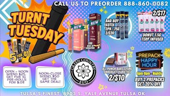 Green Country Bud - 91st & Yale Ave 📢Snag 5x 1g pre-rolls for just $0.01! 🚬✨
