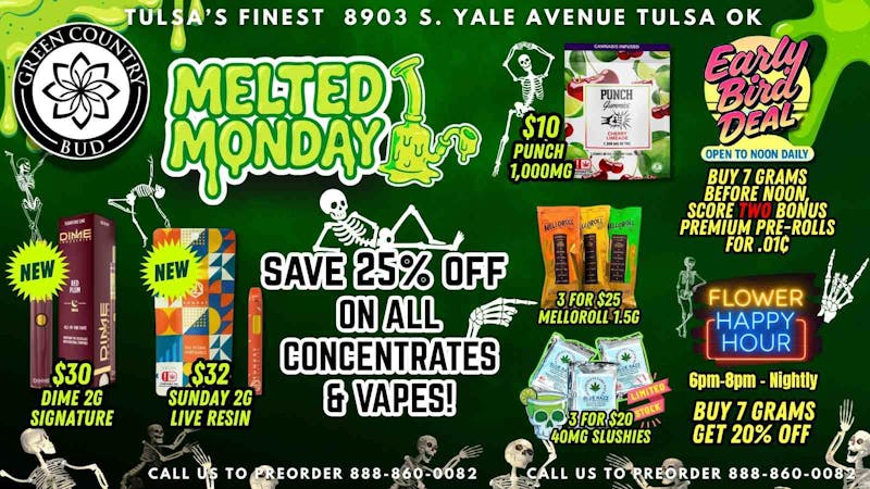 Green Country Bud - 91st & Yale Ave 25% OFF VAPES & CONCENTRATES TODAY!