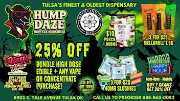 Green Country Bud - 91st & Yale Ave 🧛‍♂️25% OFF Bundle any high-dose edible + vape🧛‍