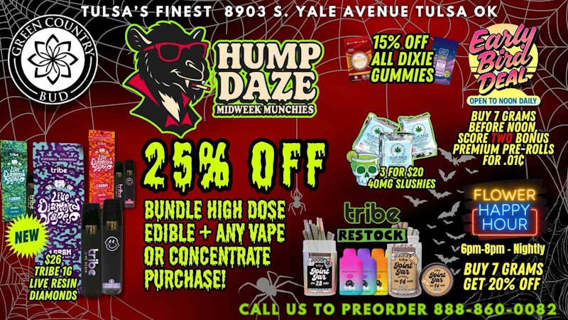 Green Country Bud - 91st & Yale Ave 🦇 25% OFF HUMP DAZE BUNDLES!
