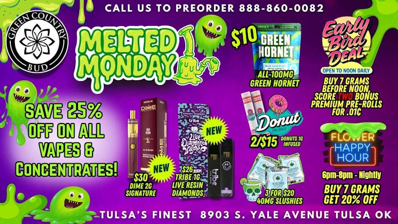 Green Country Bud - 91st & Yale Ave 🔥 25% OFF ALL VAPES & CONCENTRATES