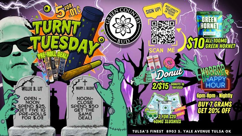 Green Country Bud - 91st & Yale Ave 💨 5 Pre-Rolls for .01¢ with qualifying purchase!