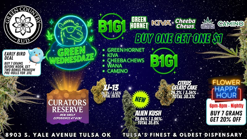 Green Country Bud - 91st & Yale Ave B1G1 for $1 Blowout + Black Friday Heat