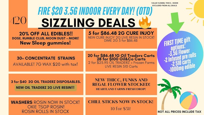 Terra Wellness FLOWER OUNCE DEALS! $20 3.5g TOP SHELF!