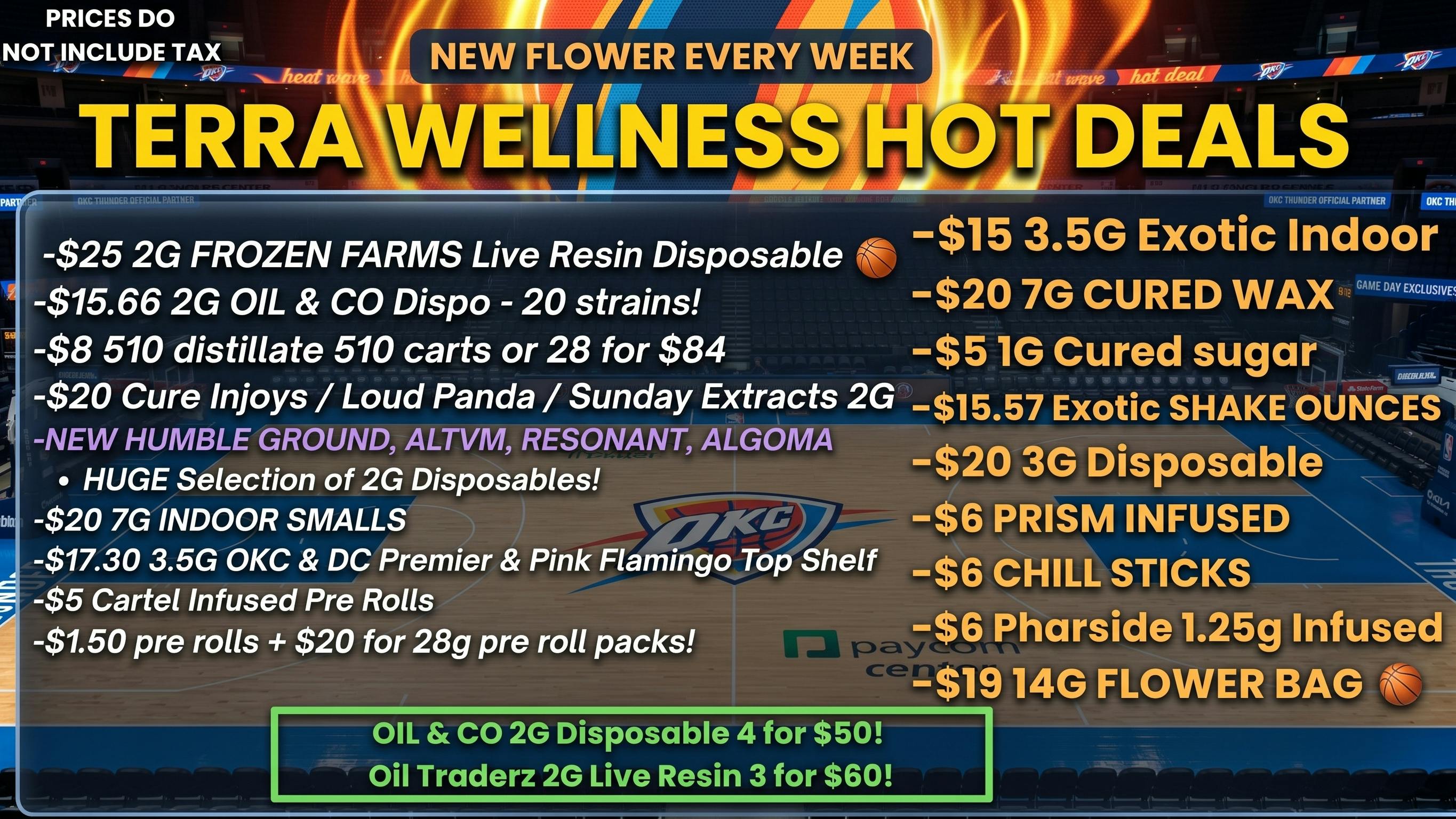 Terra Wellness $15 3.5G indoor flower! $20 for 28 pre rolls.