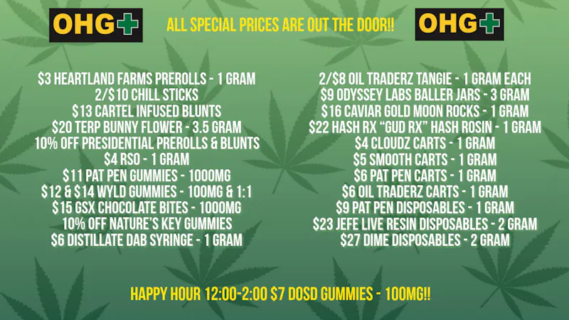 Oklahoma Home Grown OHG - East Tulsa OHG Specials!!!