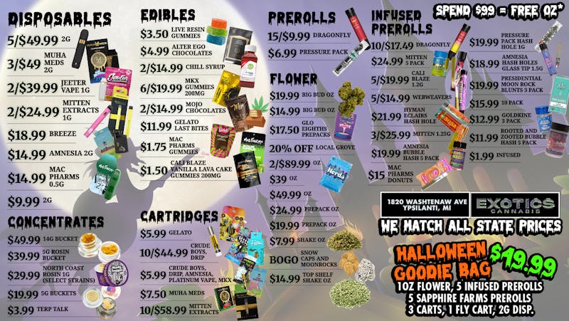 Exotics Cannabis - Ypsilanti Exotics has the lowest prices in the state!