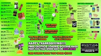 Exotics Cannabis - Ypsilanti ⚡ Power Hour 15% OFF + Ypsilanti's Best Deals