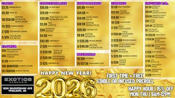 Exotics Cannabis - Ypsilanti New Years Best Deals + Ypsilanti's Best Deals